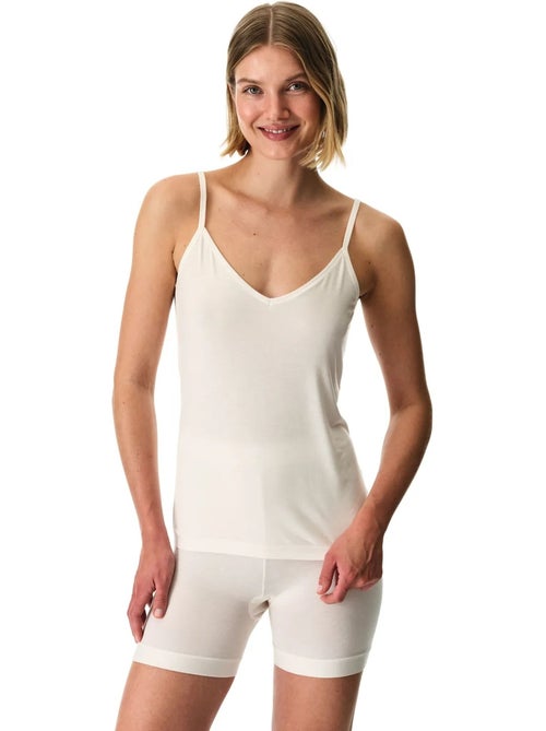 Top camisola de punto liso con cuello en v penti - Kiabi