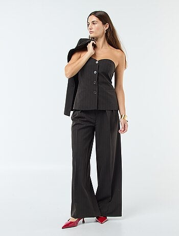 Top chaleco estilo camarero