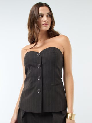 Top chaleco estilo camarero