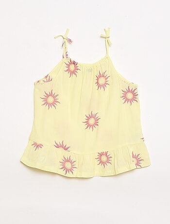 Top con estampado y tirantes finos