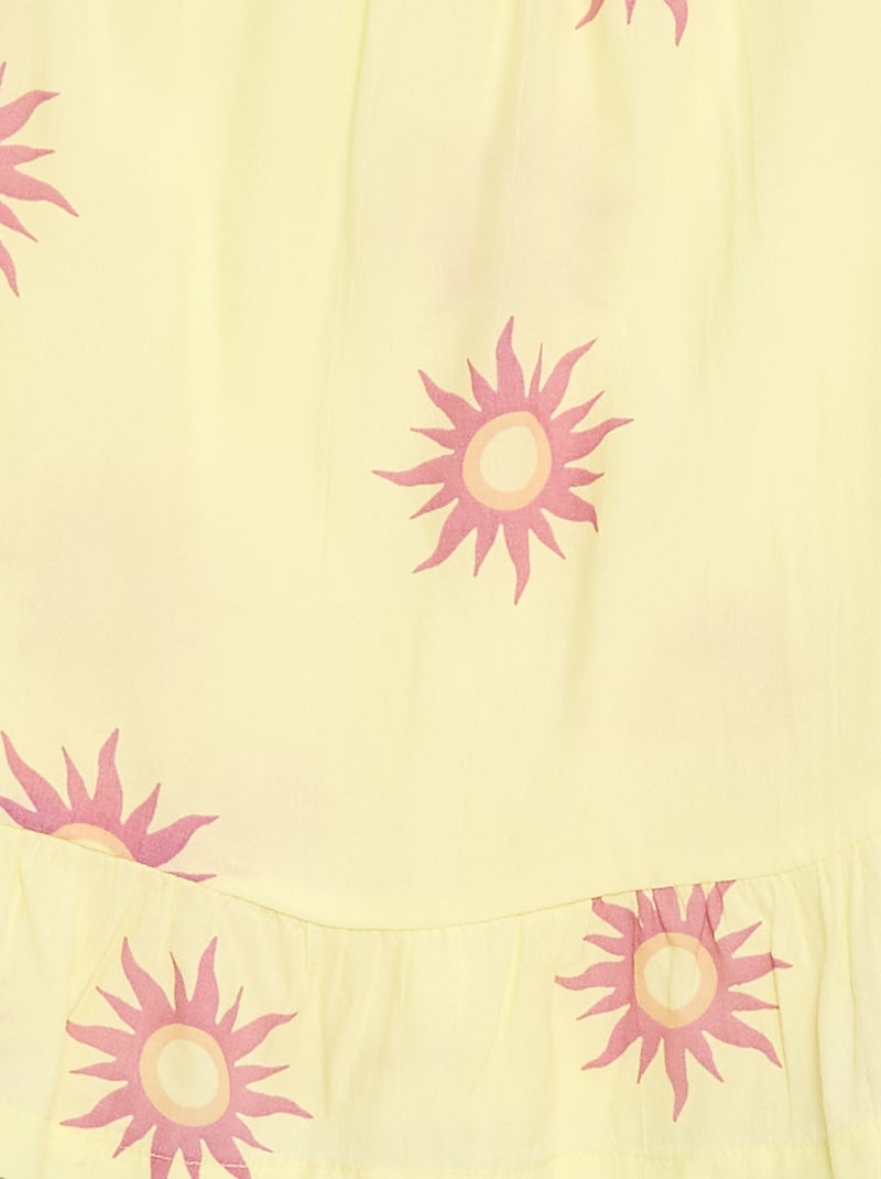 Top con estampado y tirantes finos Amarillo - Kiabi