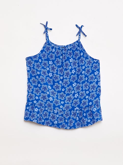 Top con estampado y tirantes finos - Kiabi