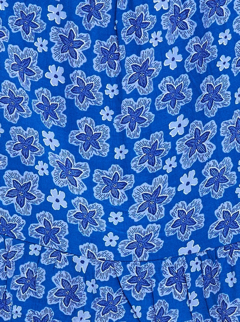Top con estampado y tirantes finos Azul - Kiabi