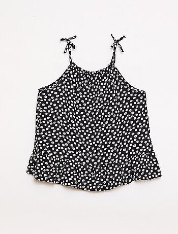 Top con estampado y tirantes finos