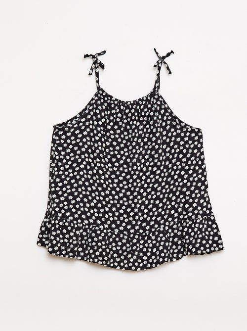 Top con estampado y tirantes finos - Kiabi