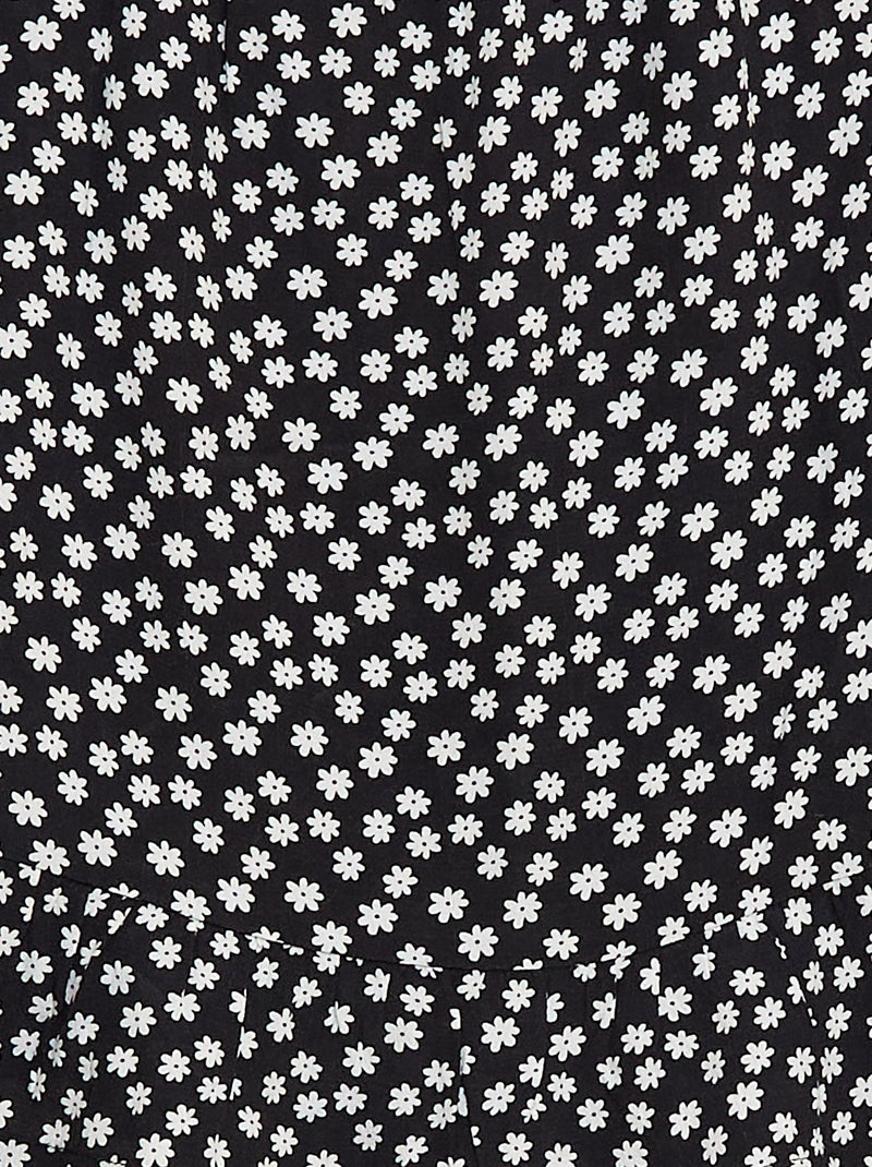 Top con estampado y tirantes finos Negro - Kiabi