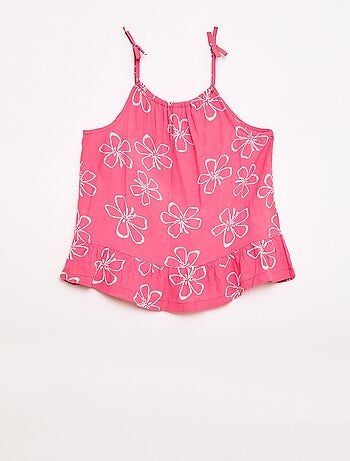 Top con estampado y tirantes finos