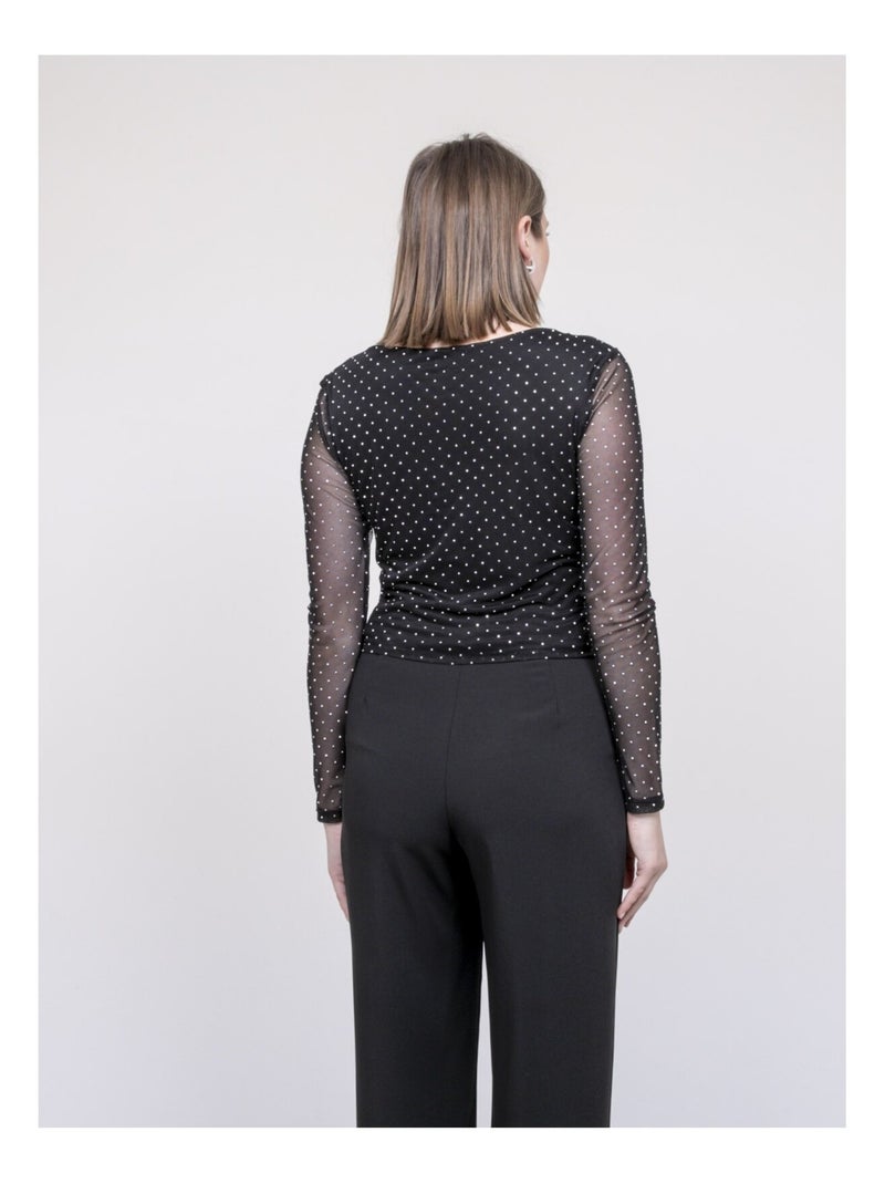 Top con strass FAVERELLE Negro - Kiabi