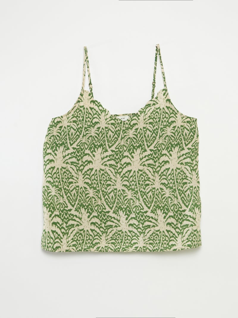 Top con tirantes finos estampado 'JDY' VERDE - Kiabi