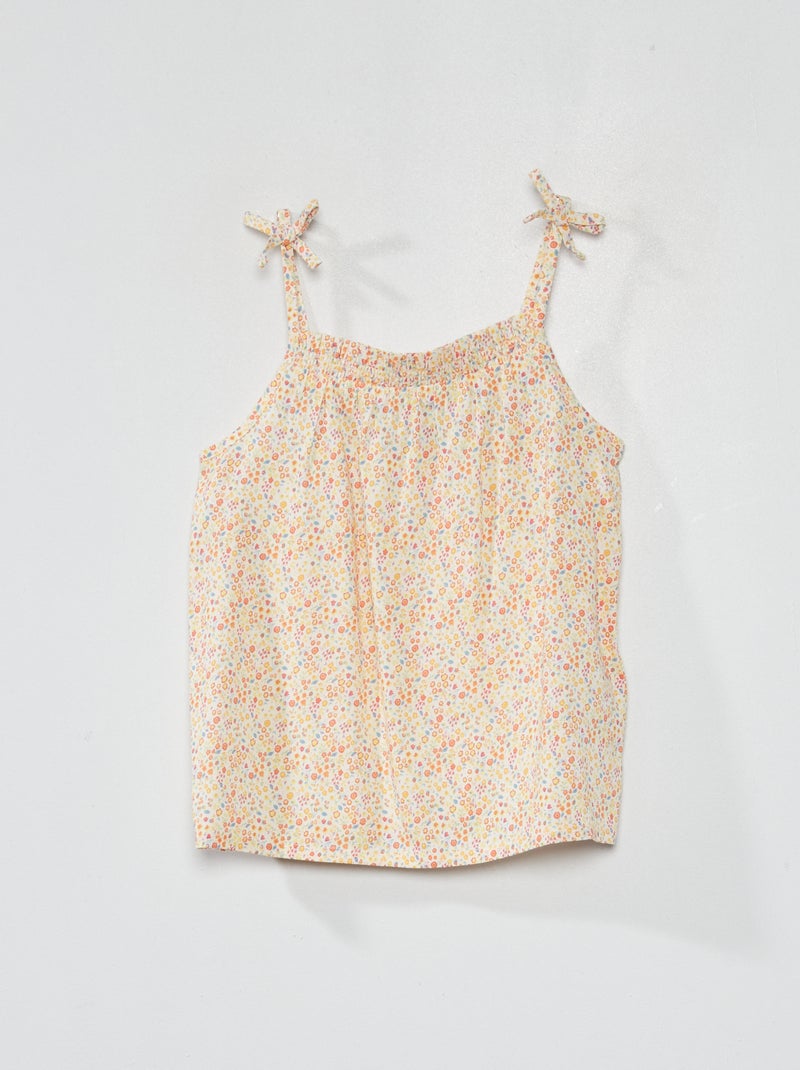 Top con tirantes finos regulables BLANCO - Kiabi
