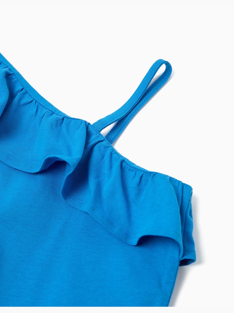 Top con volante, MO Fashion Azul - Kiabi