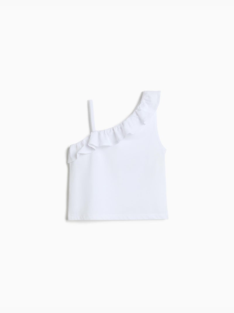 Top con volante, MO Fashion Blanco - Kiabi