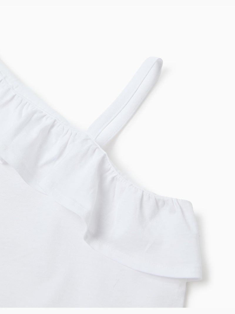 Top con volante, MO Fashion Blanco - Kiabi