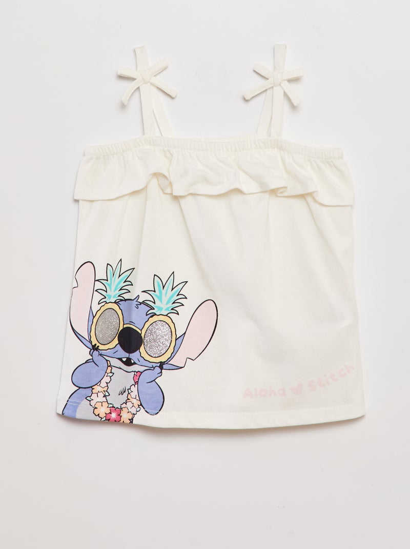 Top con volantes BLANCO - Kiabi