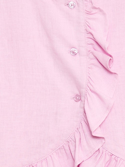 Top con volantes en mezcla de lino - Kiabi Top con volantes en mezcla de lino - Kiabi