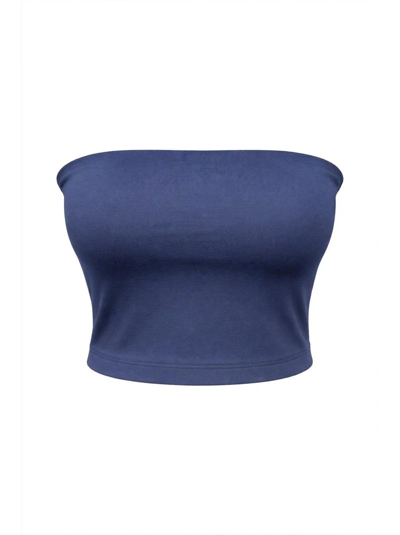 Top corto bandeau sin tirantes mixray Azul marino - Kiabi