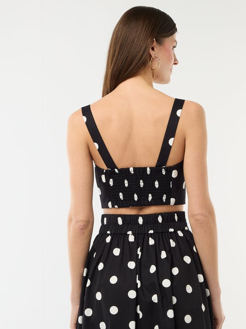 Top corto con estampado de lunares - Kiabi