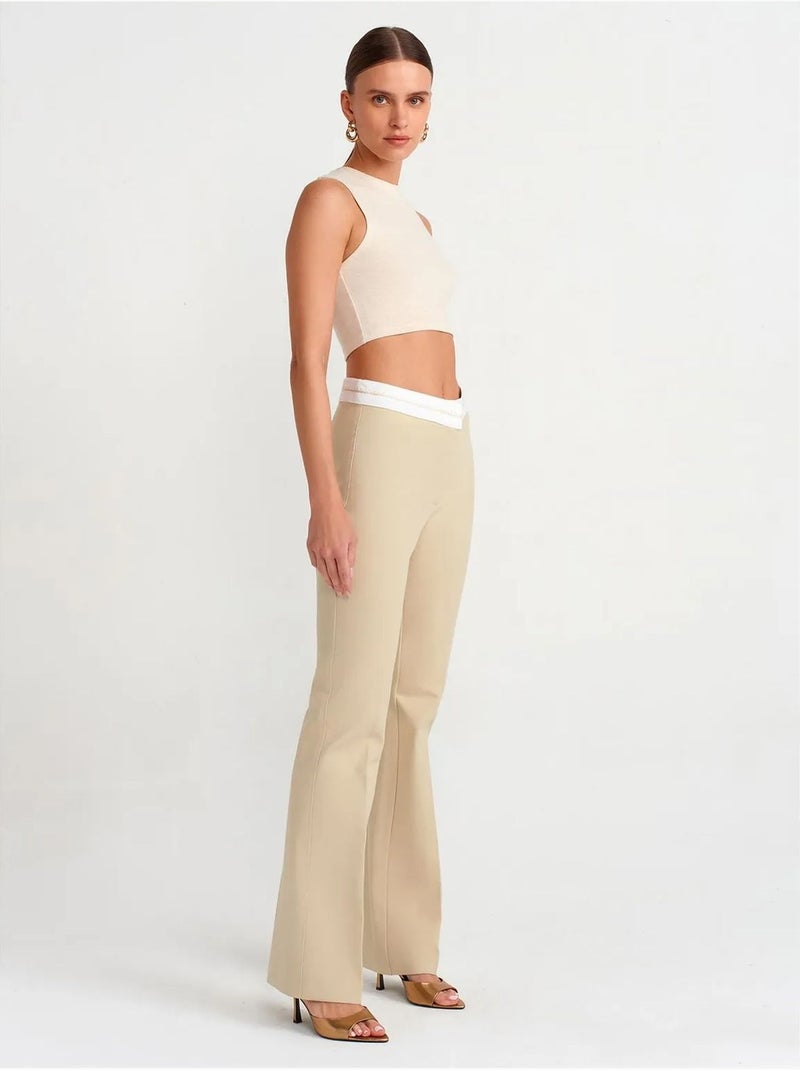 Top corto de algodón acanalado dilvin Beige natural - Kiabi