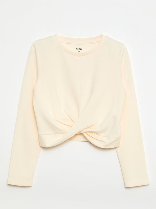 Top corto de manga larga - Kiabi