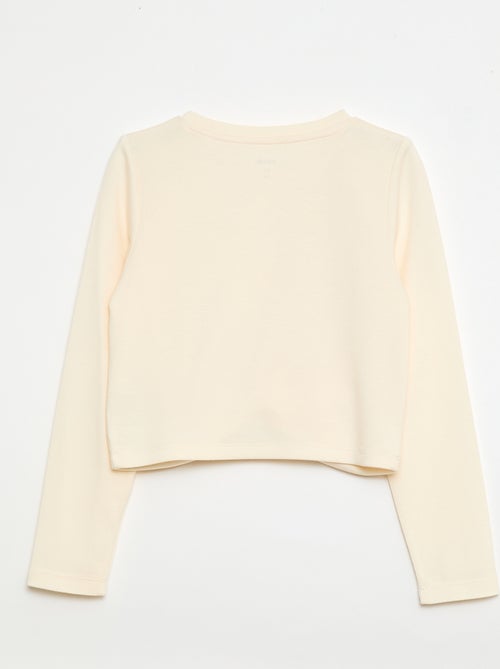 Top corto de manga larga - Kiabi