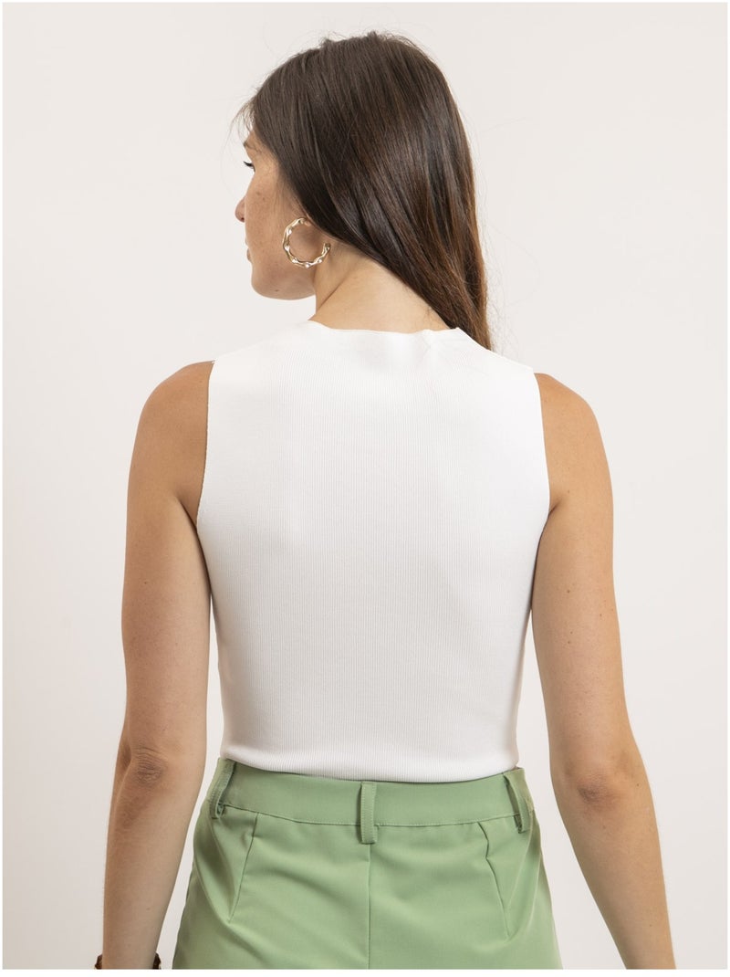 Top corto FODELO Blanco - Kiabi