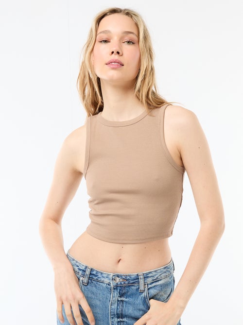 Top corto sin mangas - Kiabi