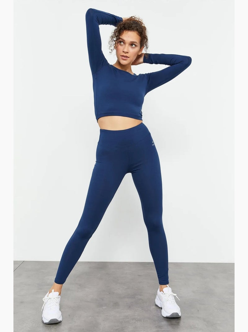 Top corto slim fit de manga larga tommy Azul marino - Kiabi