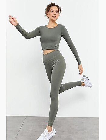 Top corto slim fit de manga larga tommy