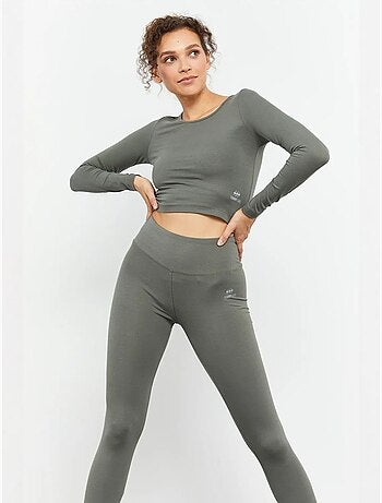Top corto slim fit de manga larga tommy
