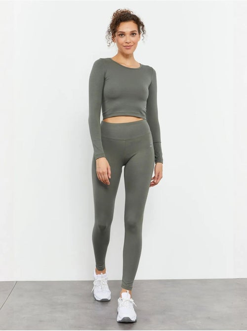 Top corto slim fit de manga larga tommy - Kiabi