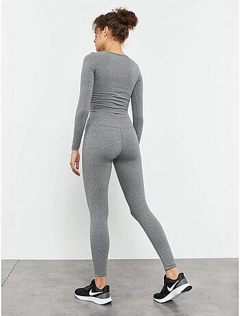 Top corto slim fit de manga larga tommy