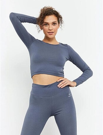 Top corto slim fit de manga larga tommy