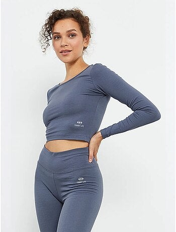 Top corto slim fit de manga larga tommy