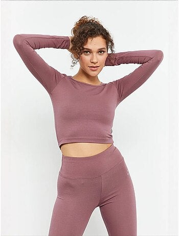 Top corto slim fit de manga larga tommy
