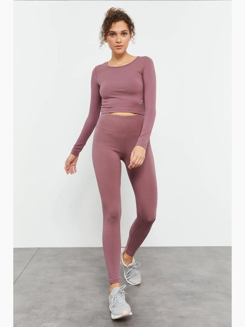 Top corto slim fit de manga larga tommy Malva - Kiabi