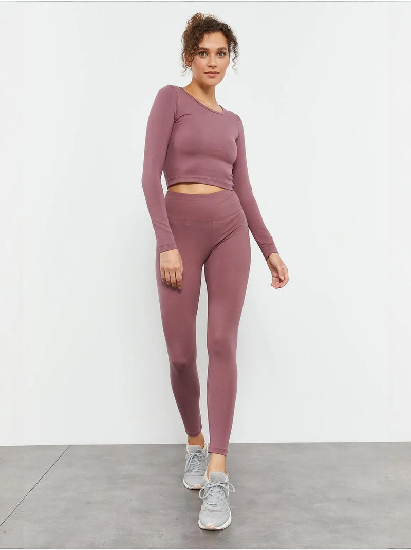 Top corto slim fit de manga larga tommy Malva - Kiabi