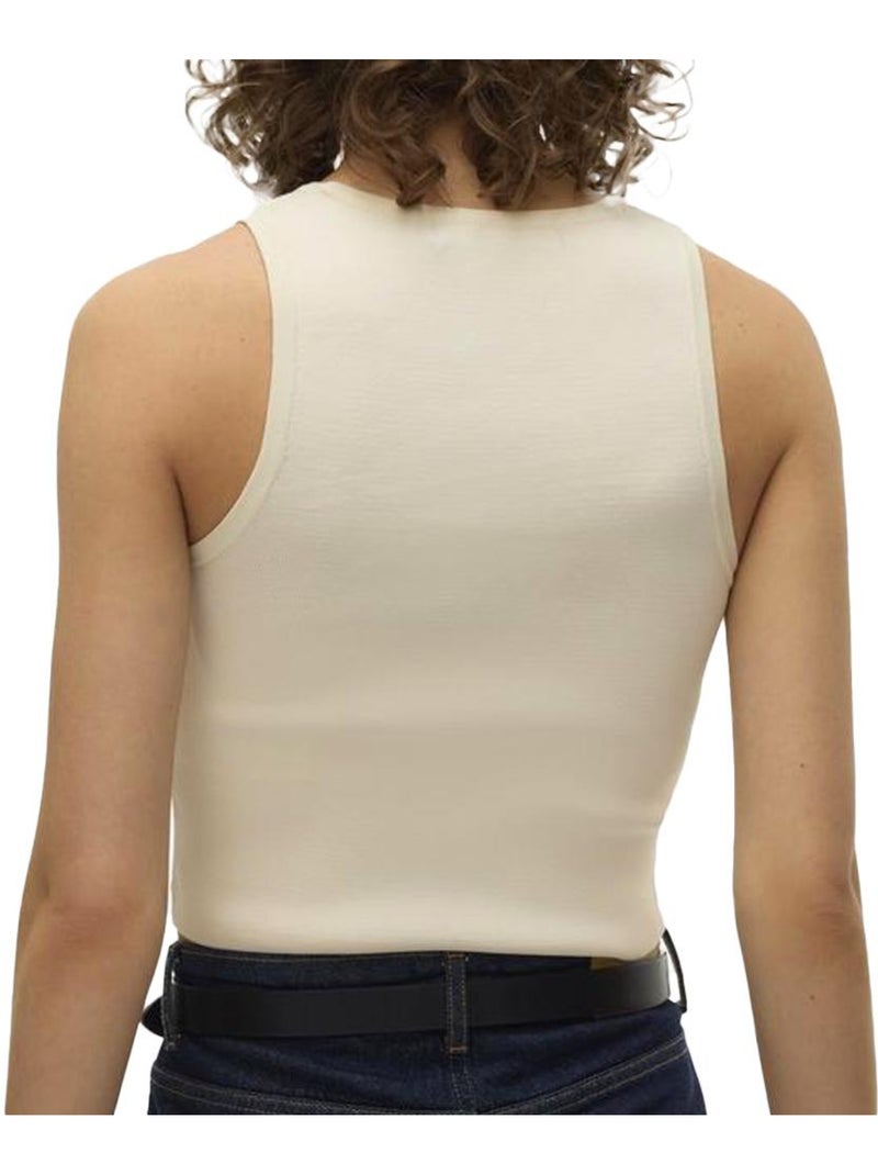 Top corto vero moda para mujer Beige - Kiabi
