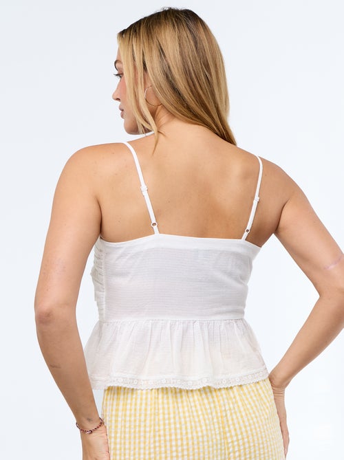 Top cropped de tirantes finos - Kiabi