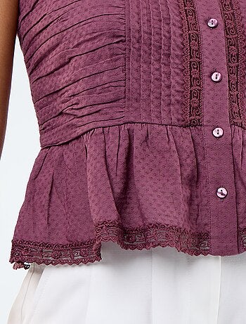 Top cropped de tirantes finos