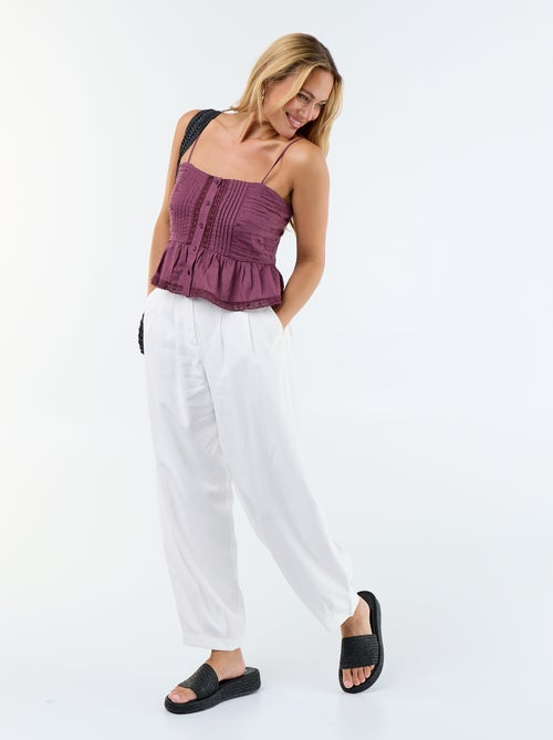 Top cropped de tirantes finos - Kiabi