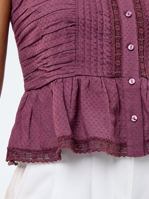 Top cropped de tirantes finos - Kiabi