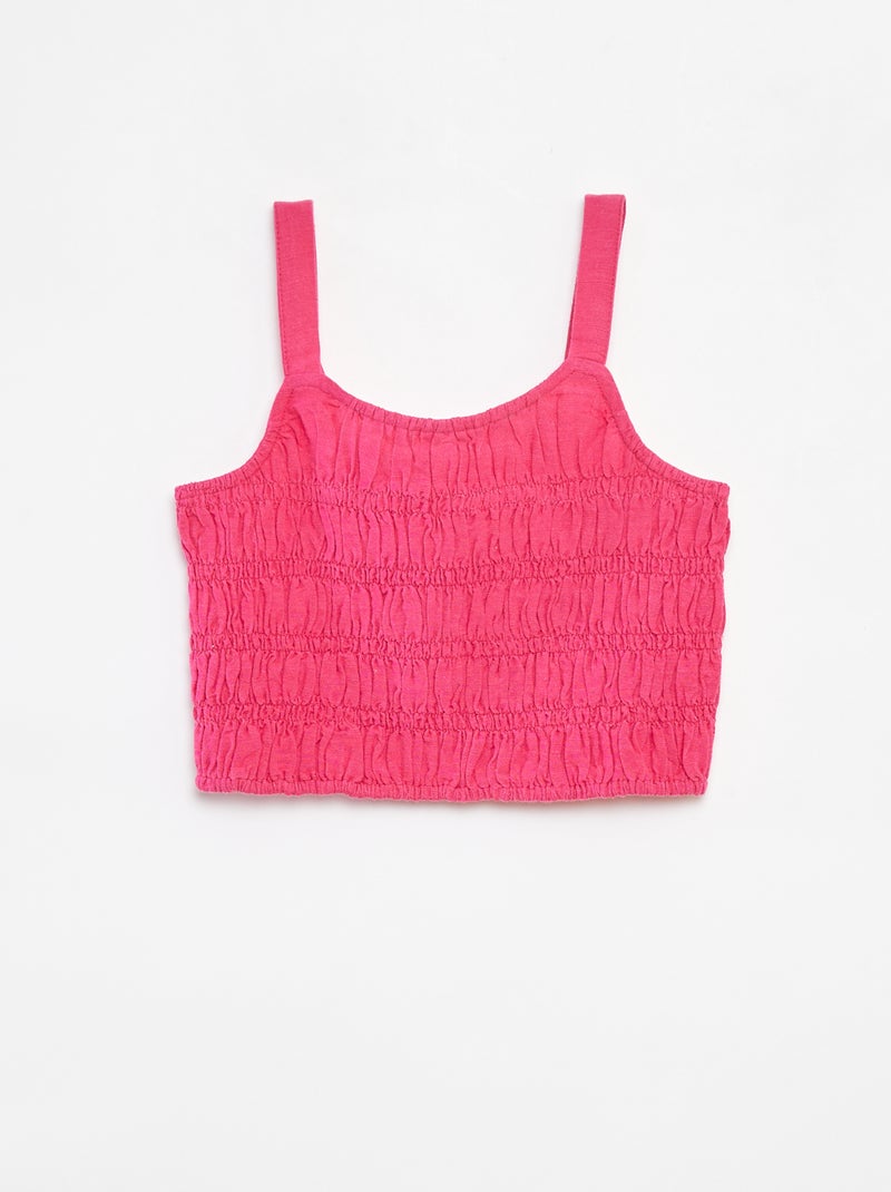 Top cropped de tirantes Rosa - Kiabi