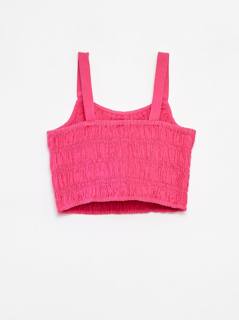 Top cropped de tirantes Rosa - Kiabi