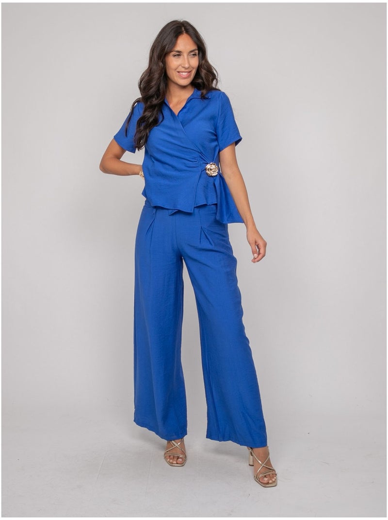 Top cruzado FREDINE Azul real - Kiabi