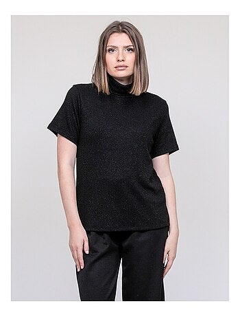 Top cuello alto de manga corta FORTUNA