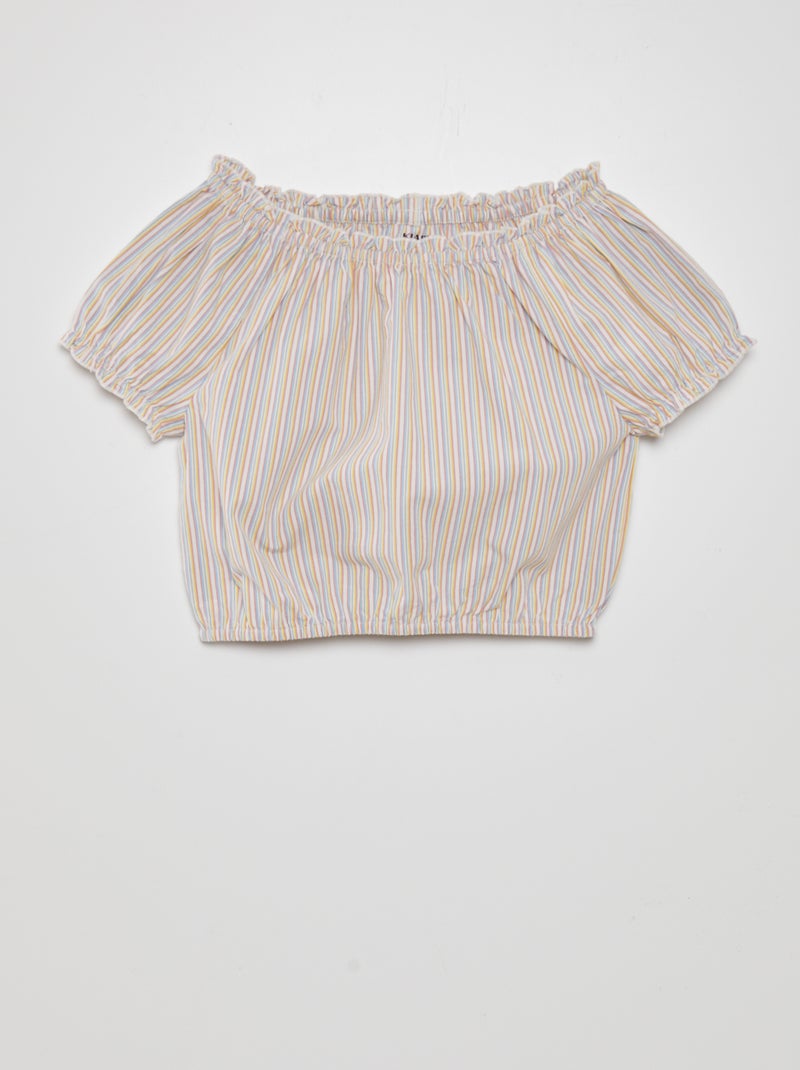 Top cuello barco BLANCO - Kiabi