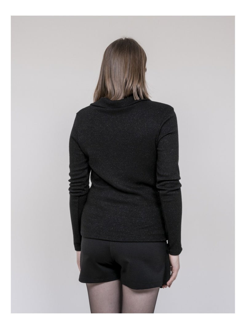 Top cuello polo FRANINA Negro - Kiabi