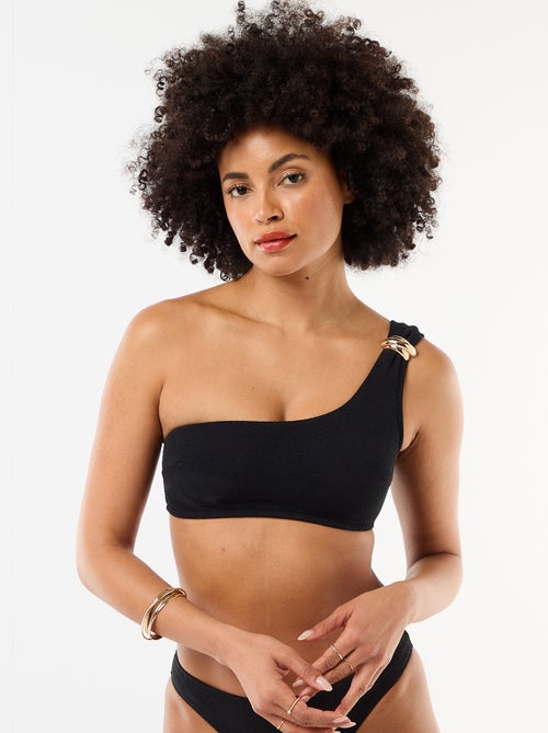 Top de bikini asimétrico con joya dorada - Kiabi