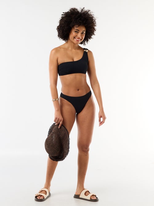Top de bikini asimétrico con joya dorada - Kiabi