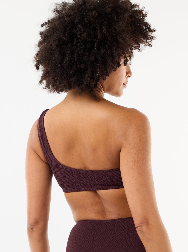 Top de bikini asimétrico con joya dorada Purpura - Kiabi